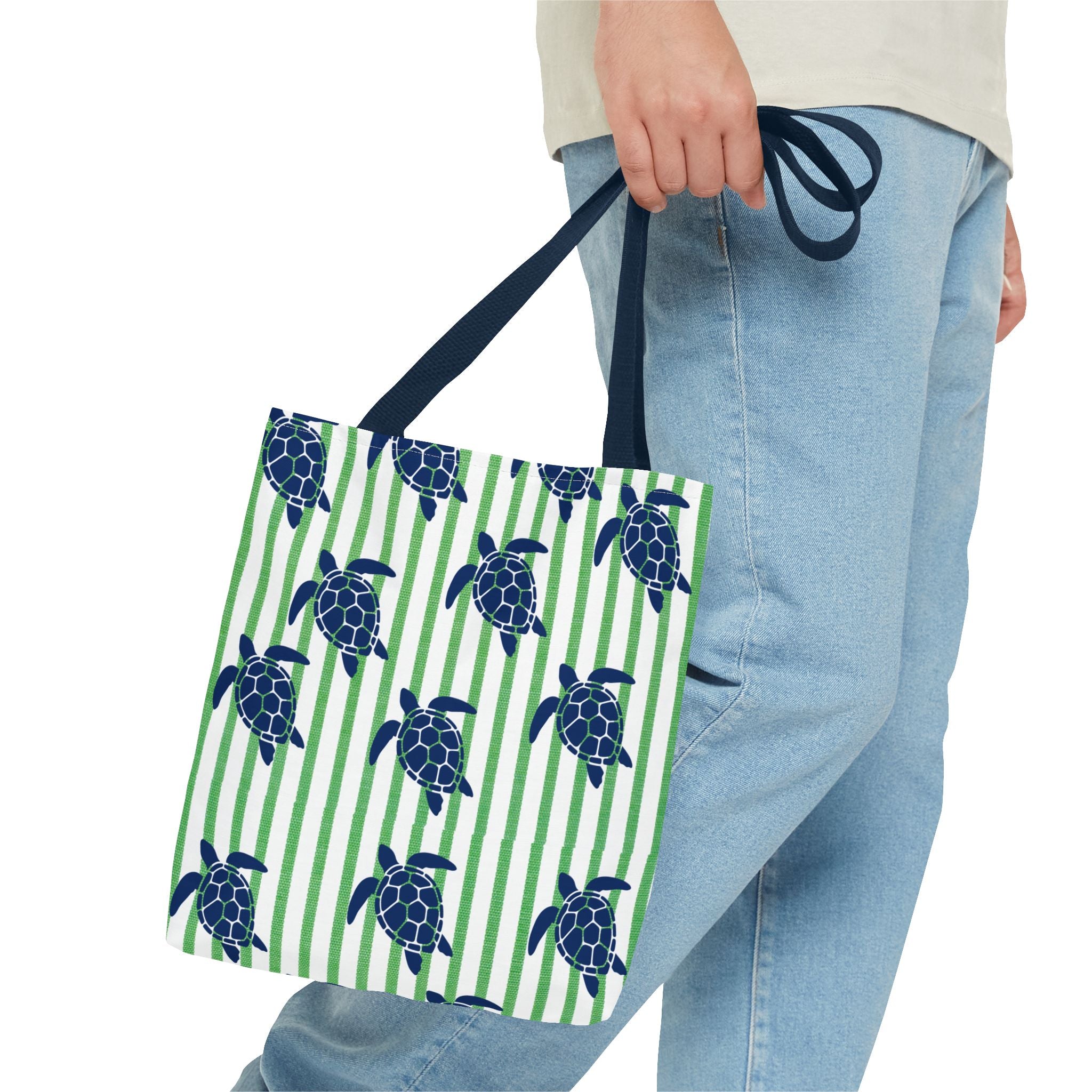 Sea Turtle Stripe Tote Bag